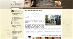 Desktop Screenshot of de.klinikakolasinski.pl