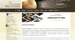 Desktop Screenshot of klinikakolasinski.pl