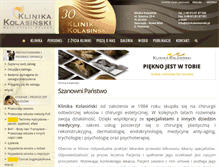 Tablet Screenshot of klinikakolasinski.pl