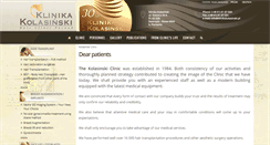 Desktop Screenshot of en.klinikakolasinski.pl